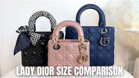 medium lady dior dimensions|Lady Dior small vs medium.